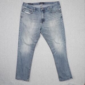Lucky Brand Jeans Men 38x32 Blue 410 Athletic Straight Stretch Dark‎ Wash Denim